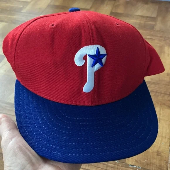 New Era Phillies wool baseball hat cap 59/50 only cap worn on field Philadelphia - Picture 13 of 17